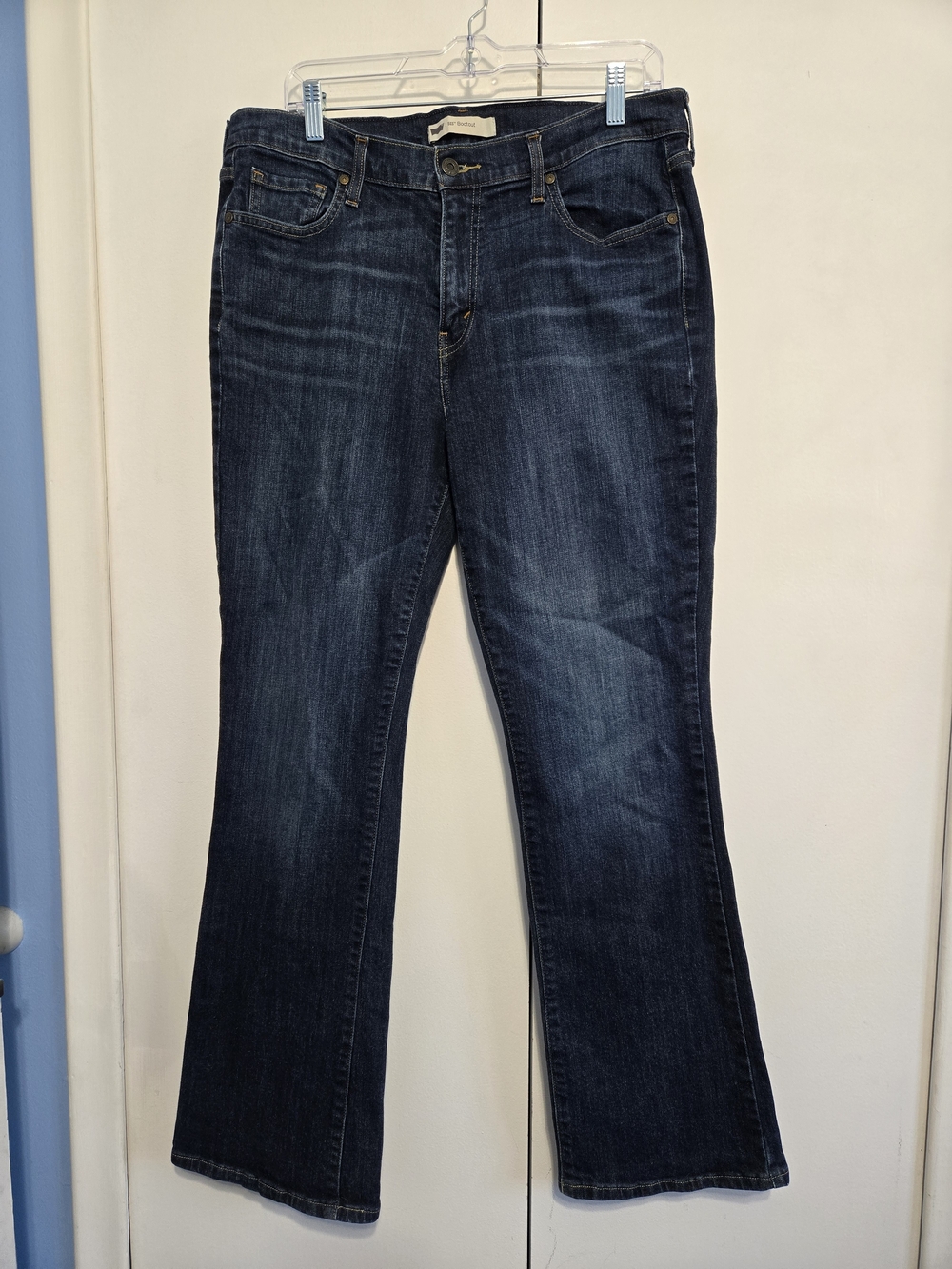 Levi's 515 Bootcut Jeans 14 Dark Wash Flap Pocket Stretch Y2K Western